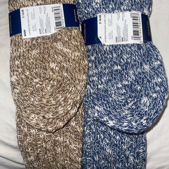Polo Ralph Lauren Women Knit Socks Fit 9-11 Shoe Size 4- 10 1/2 NWT - Picture 5 of 5